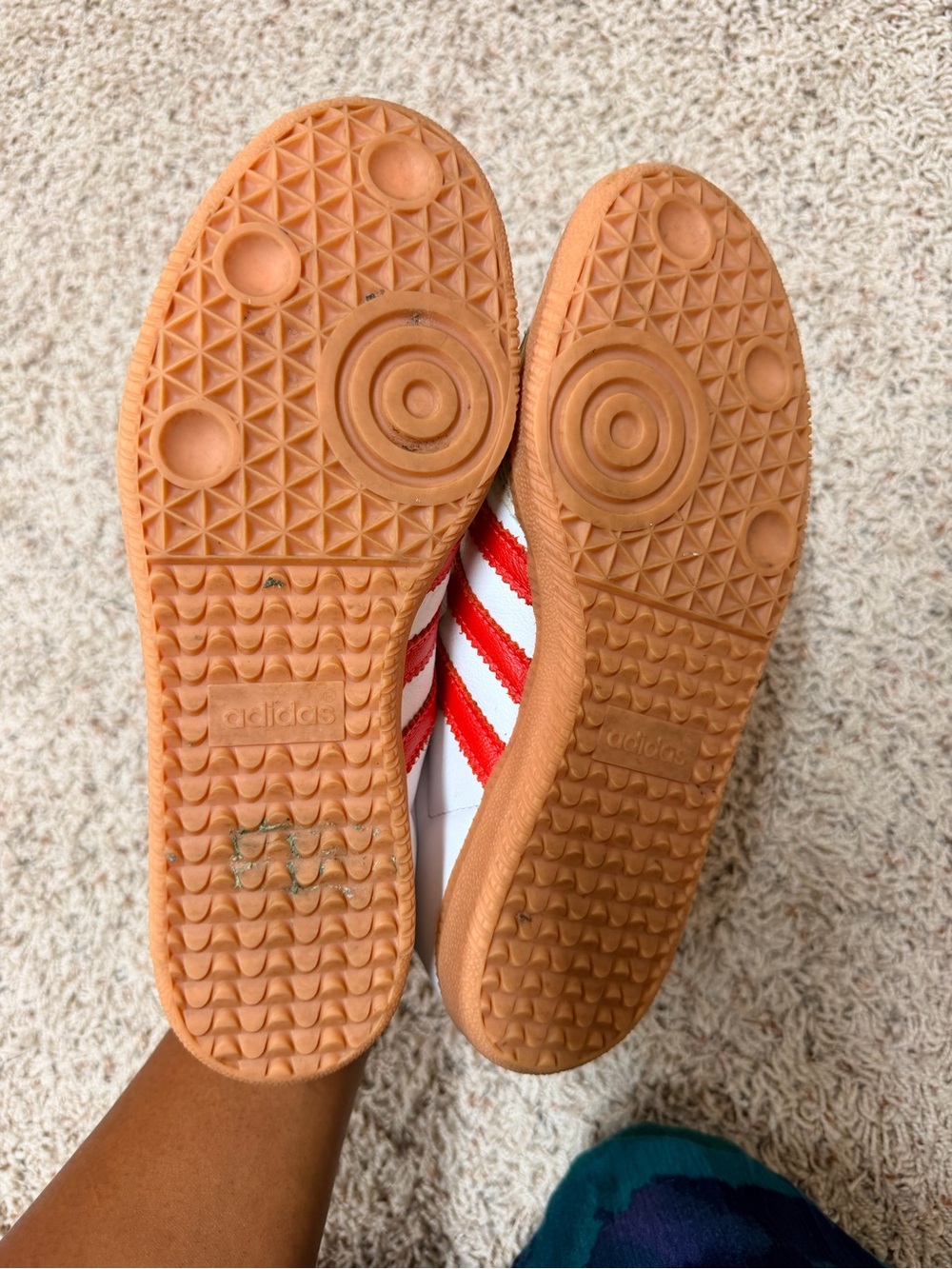 adidas White Leather Sneakers with Red Stripes - Picture 5 of 7